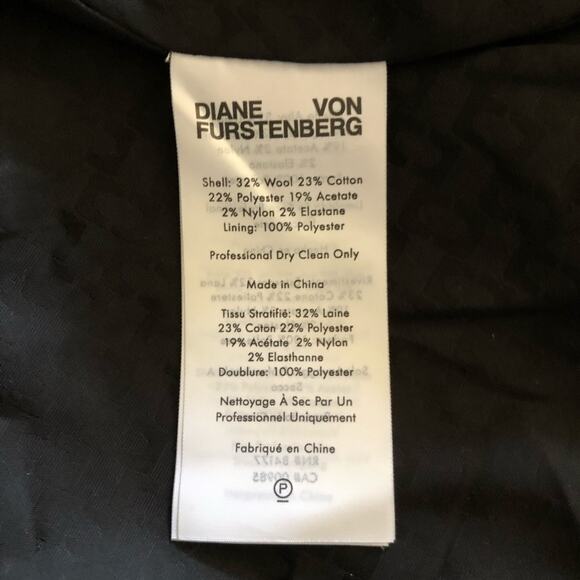 DVF Diane von Furstenberg NWT Bien Graphic Print Double Breasted Blazer Size 6 - Picture 10 of 16